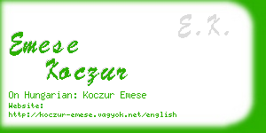 emese koczur business card